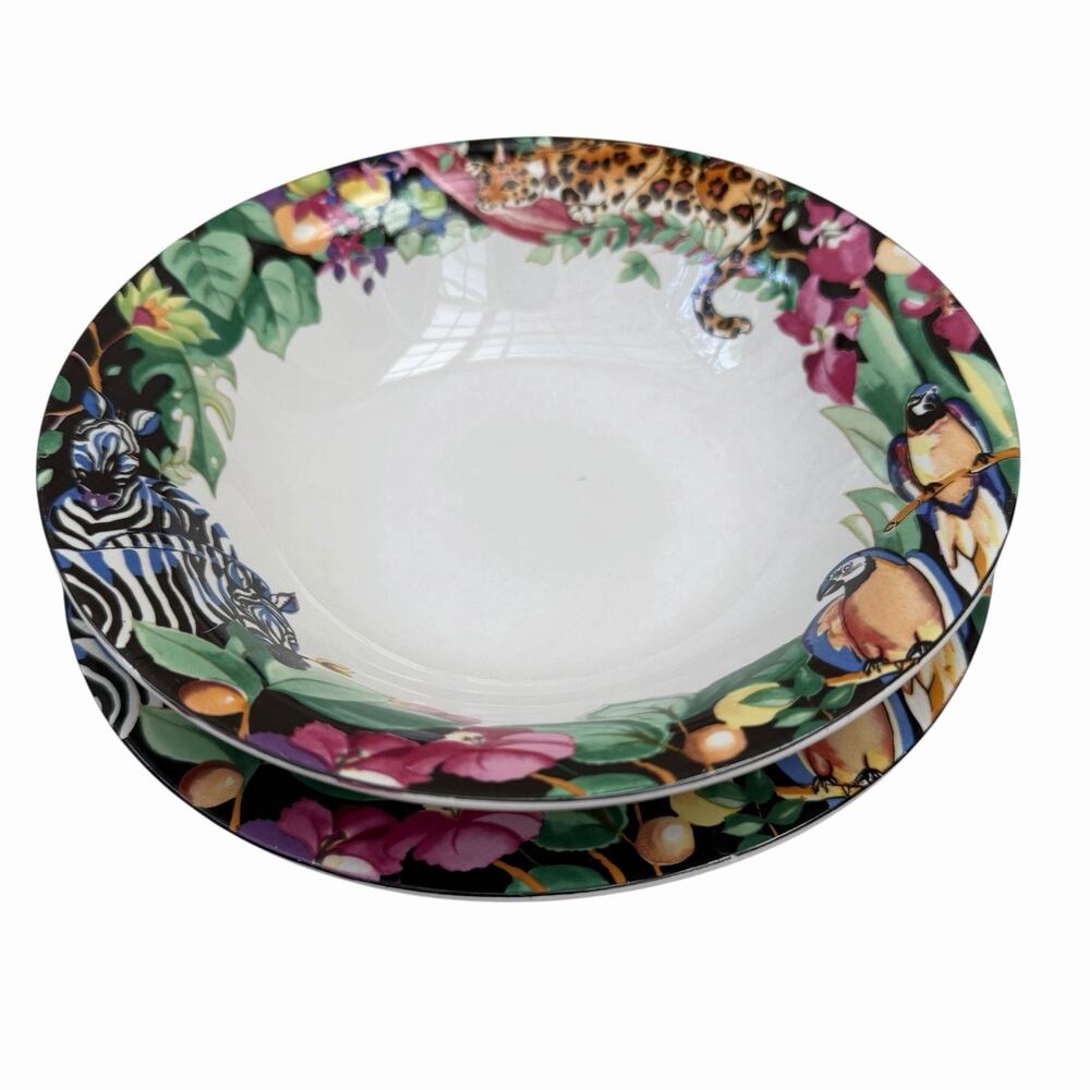 Vitromaster Rain Forest Bowl & Salad Plates Set Of 5 Sue Zipkin